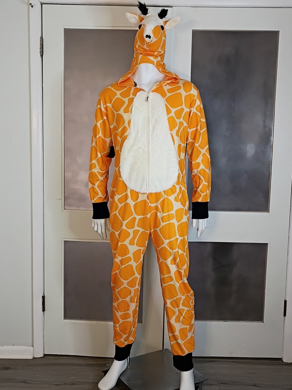 NWOT Sold Out Tipsy Elves Giraffe Hooded One-Piece Unisex Costume, Medium